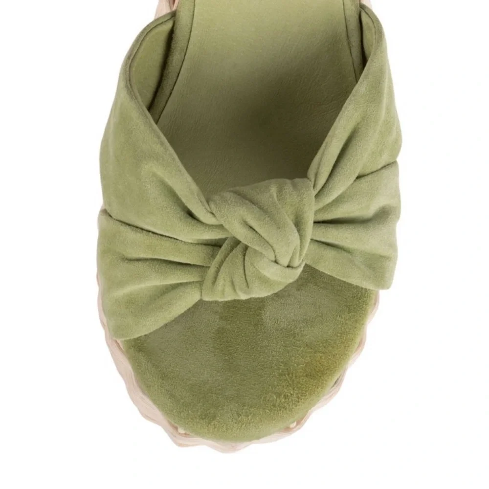 Jeffrey Campbell Tea Party Chunky Platform Suede Sandals - Picture 4 of 7